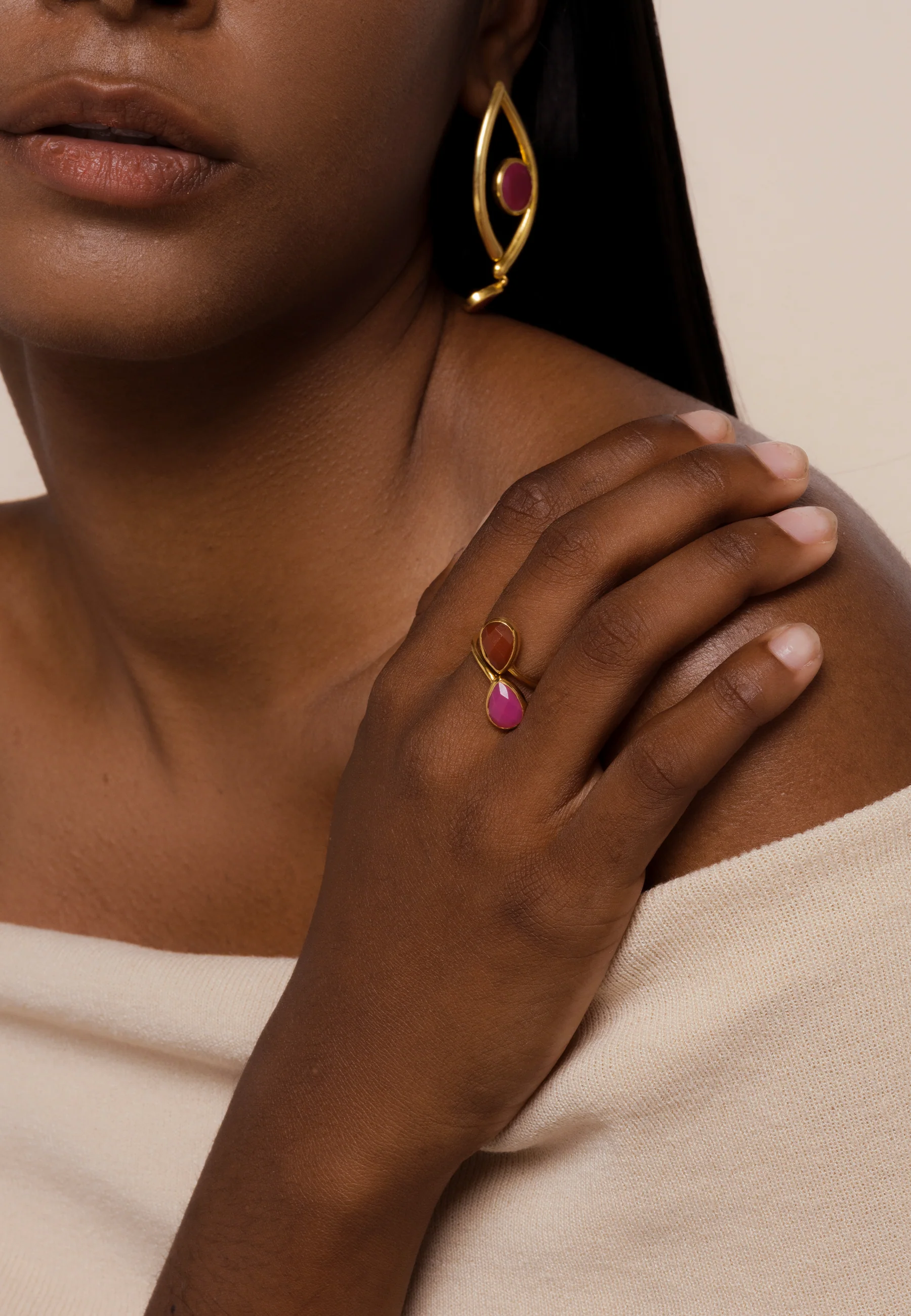 Anillo Aura Rosa, Naranja - Image 6