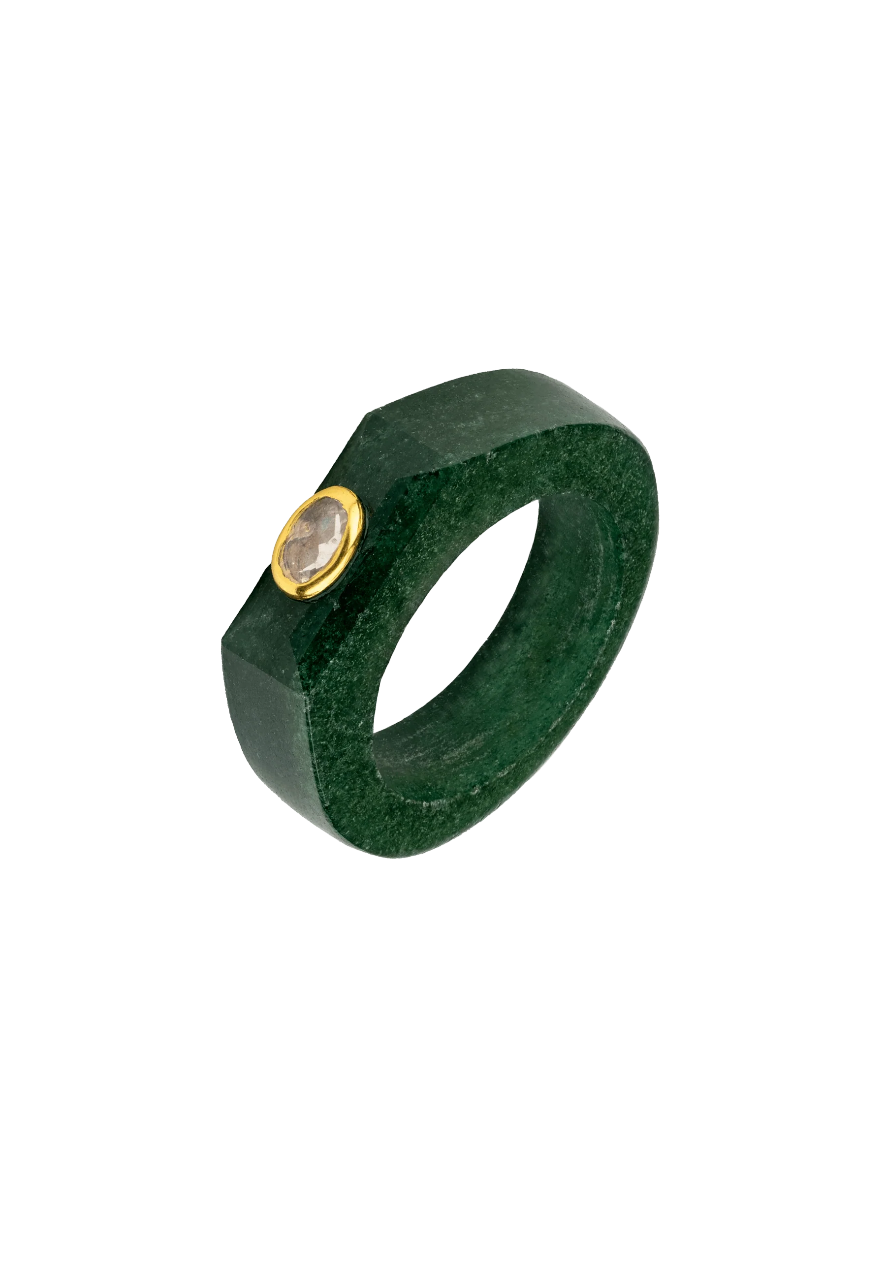 Anillo Aventurina Verde Mora
