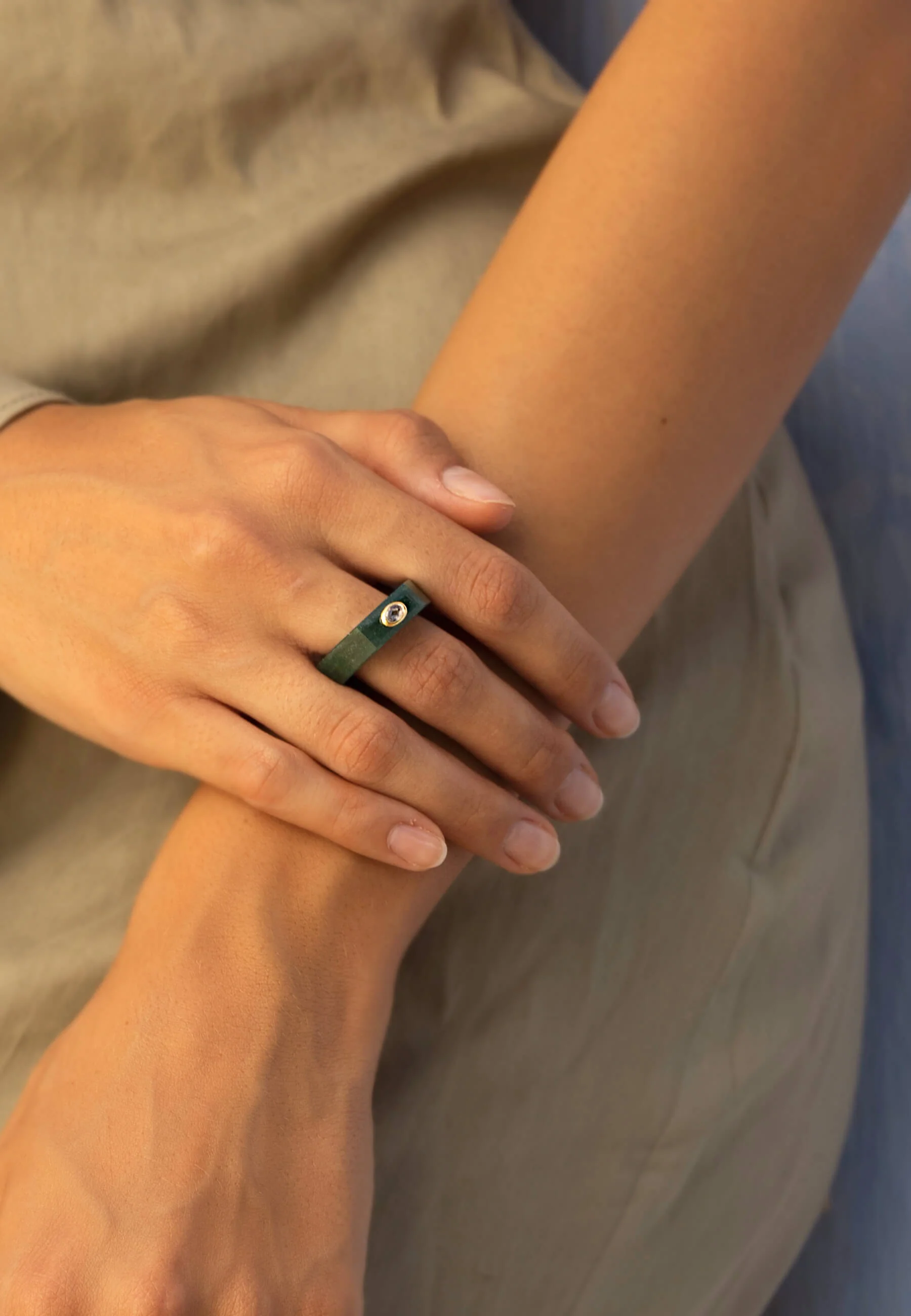 Anillo Aventurina Verde Mora - Image 2