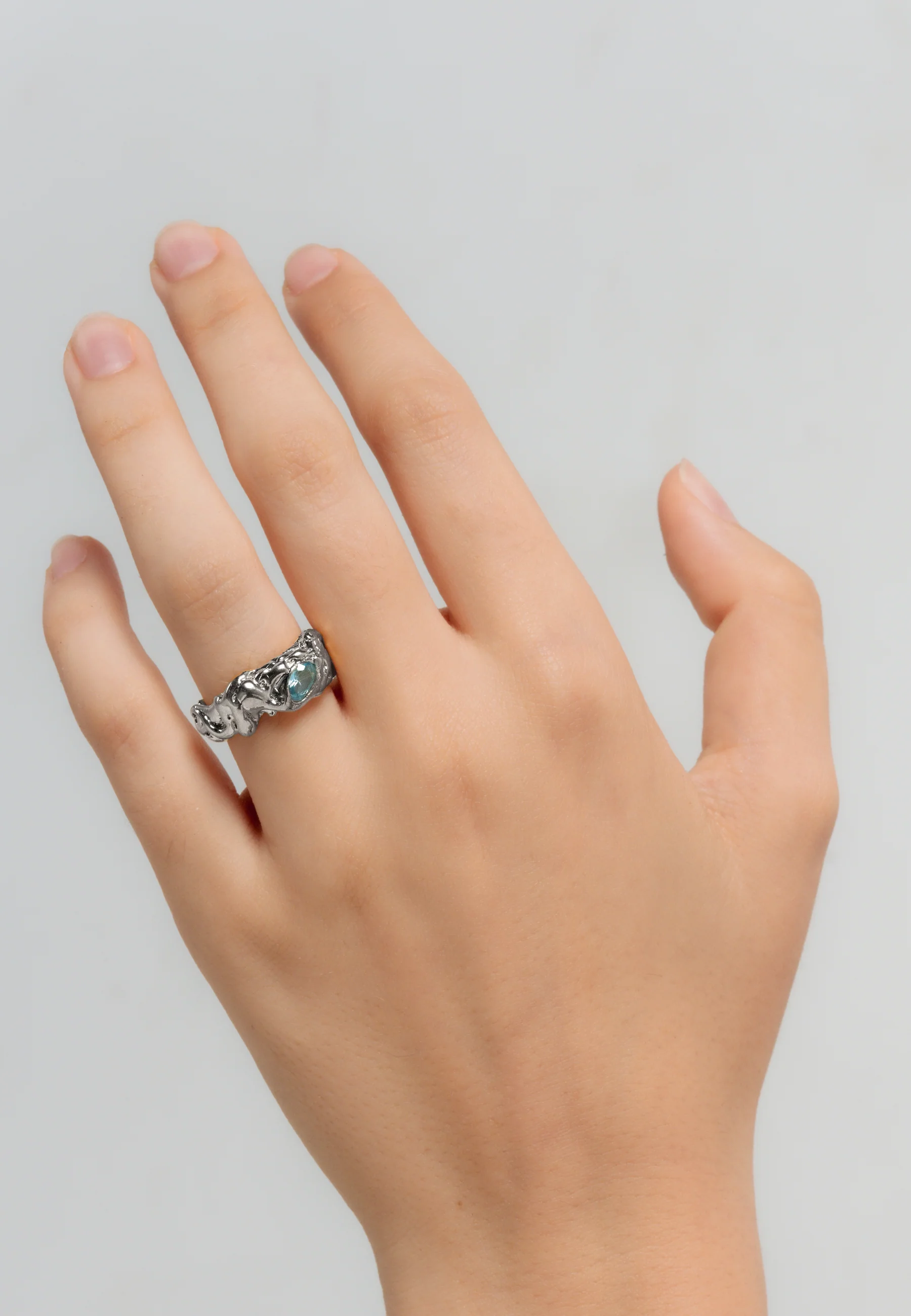 Anillo Judy Aguamarina Plata - Image 2
