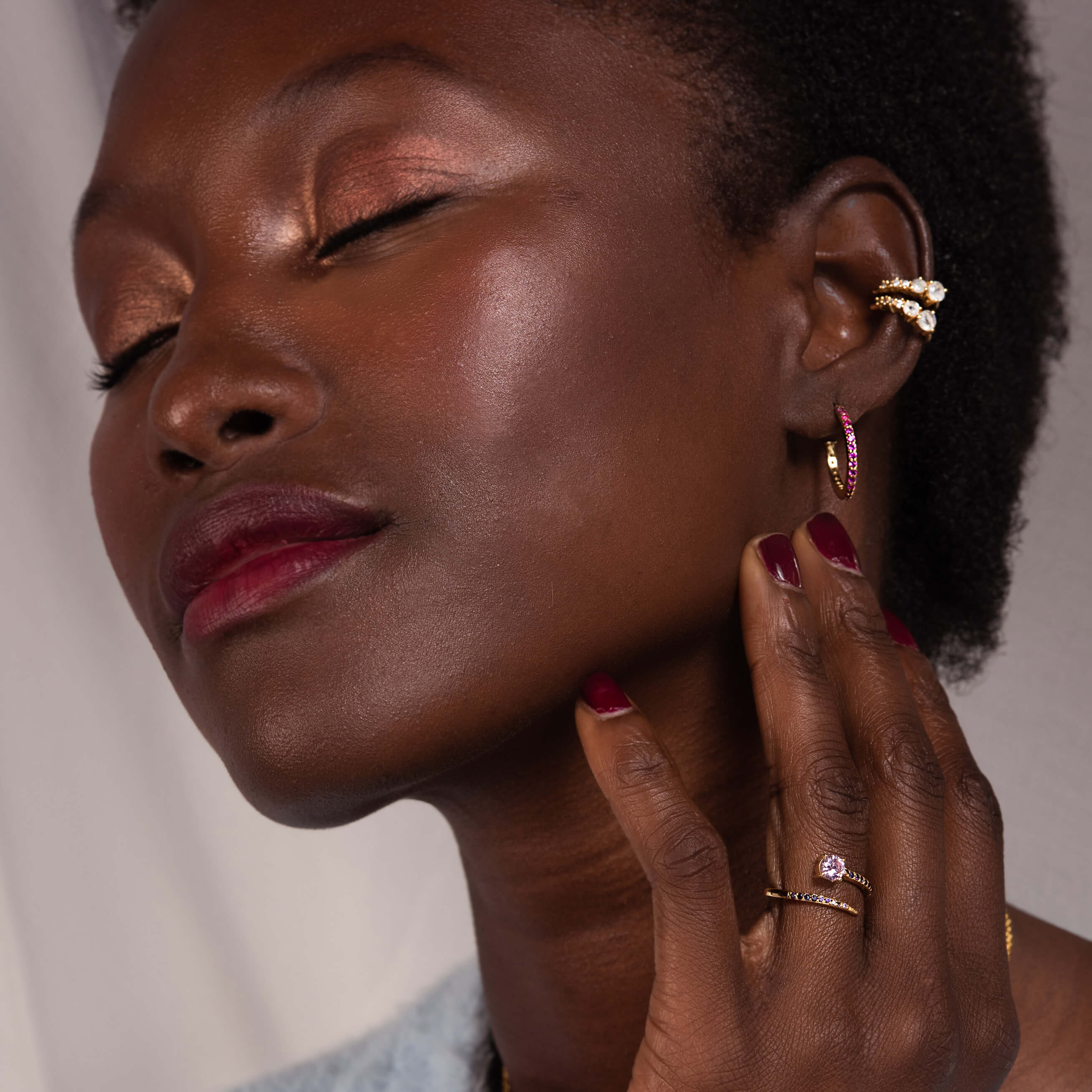 Aros Eclectic Shine Big Fucsia - Image 3