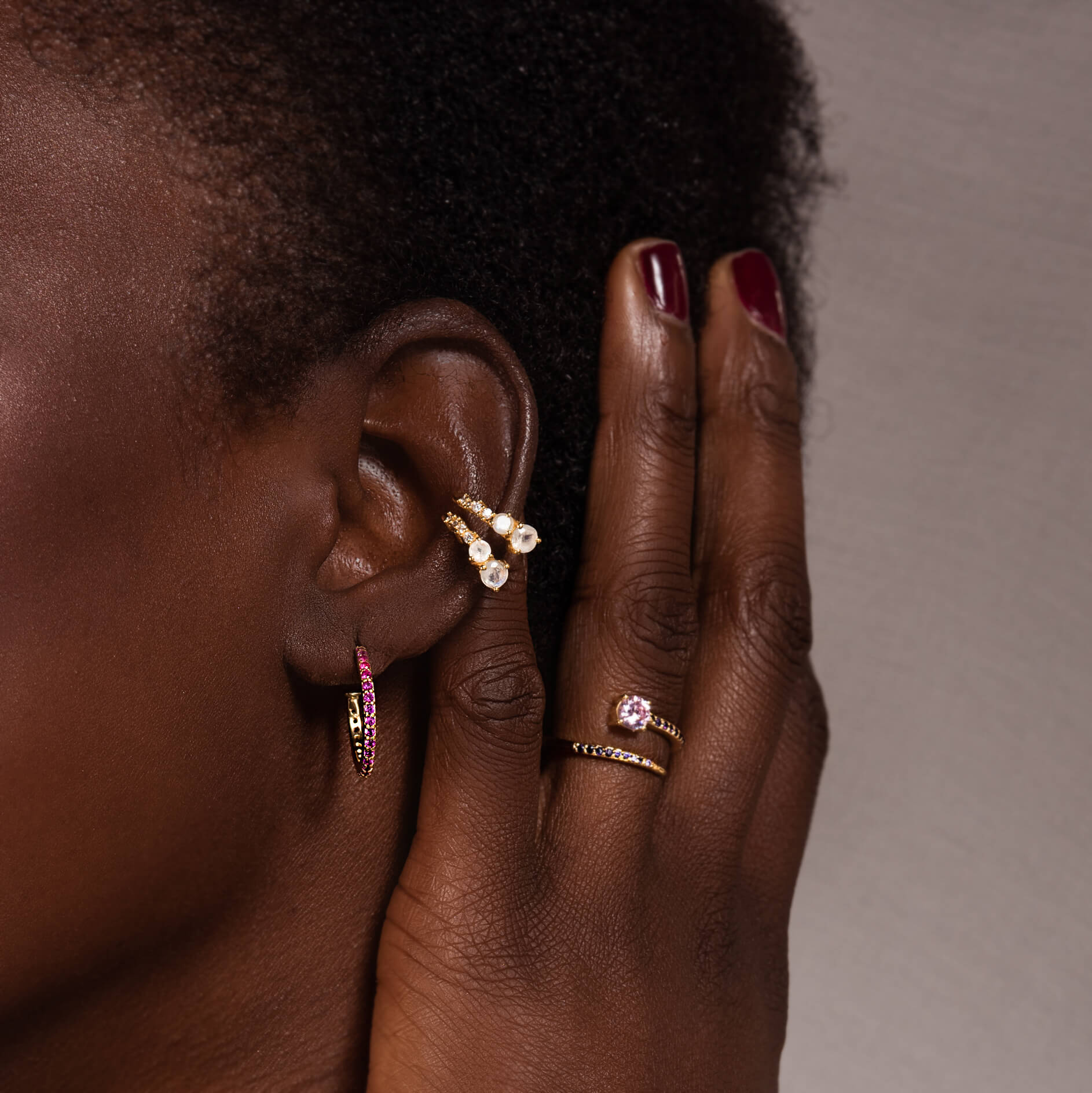 Aros Eclectic Shine Big Fucsia - Image 5