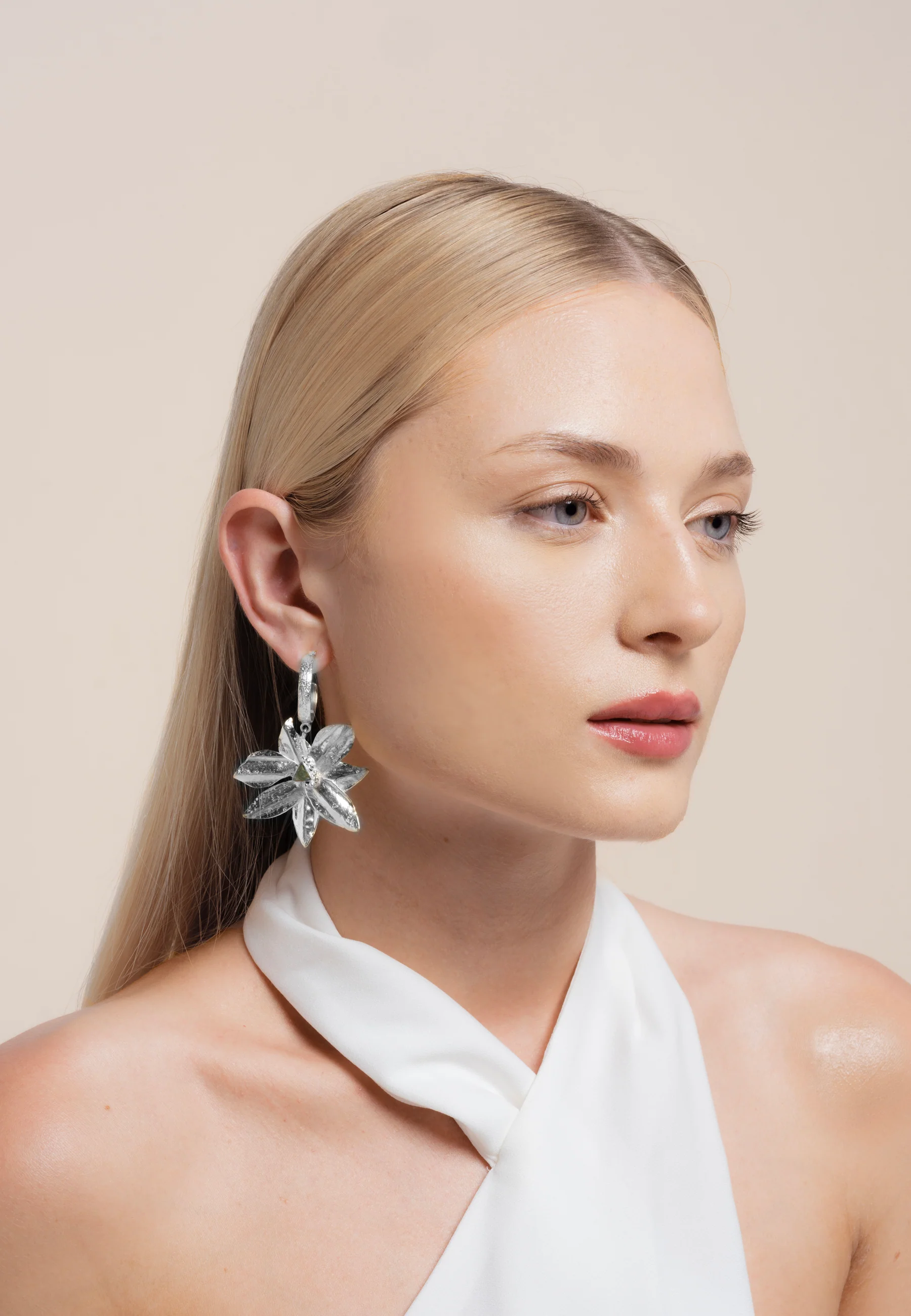 Aros Lotus Flower Plata - Image 2