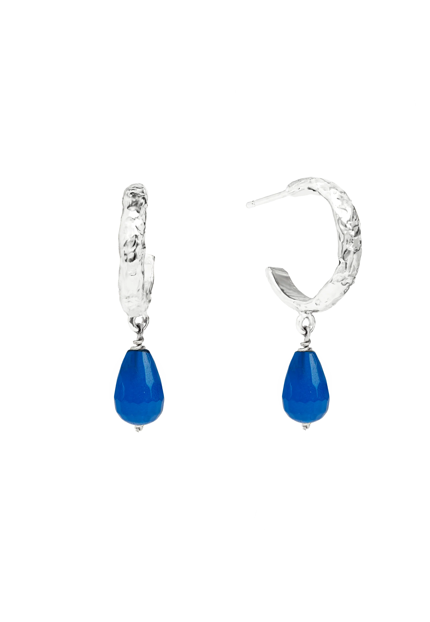 Aros Sadie Azul Plata