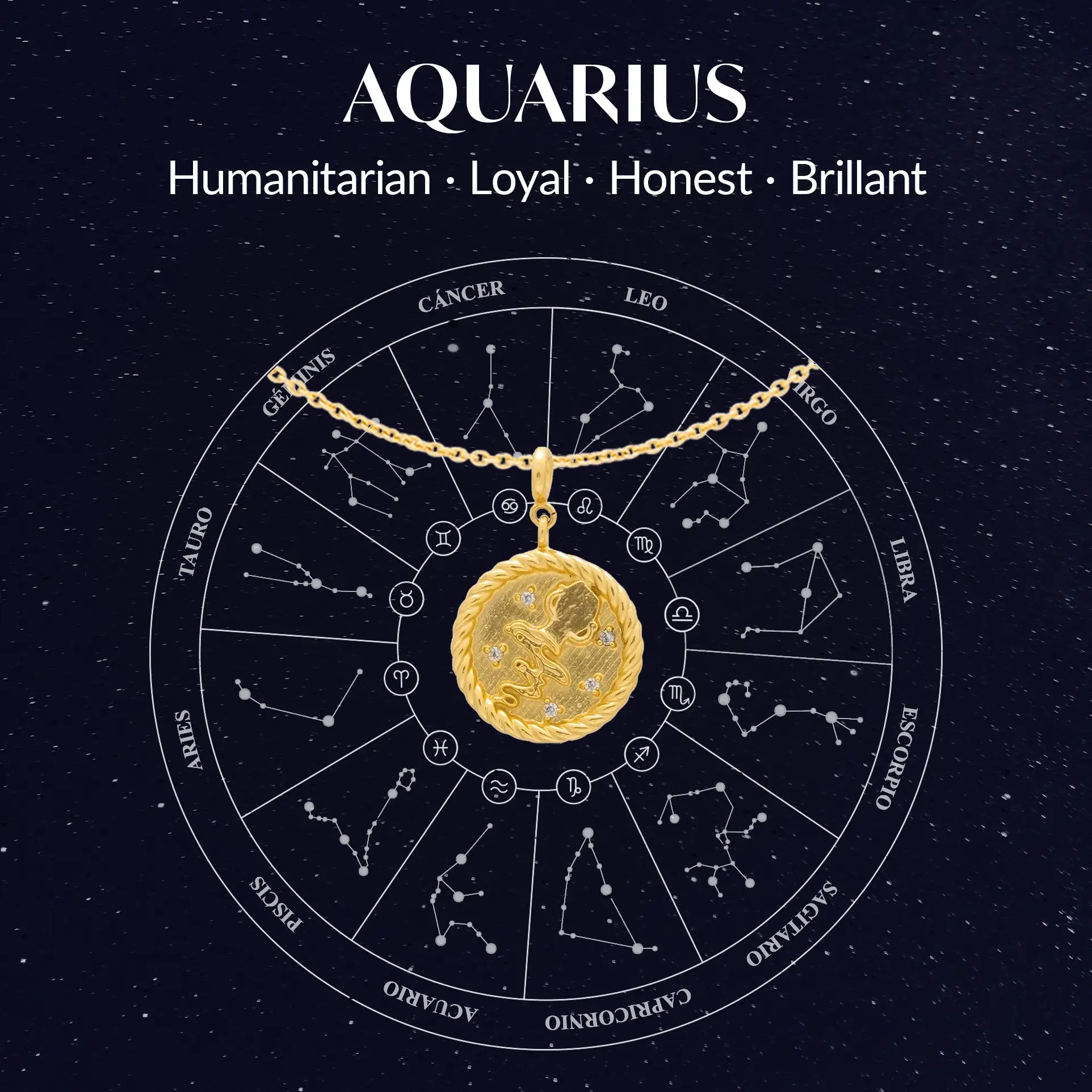 Cadena Birthstone Acuario - Image 3