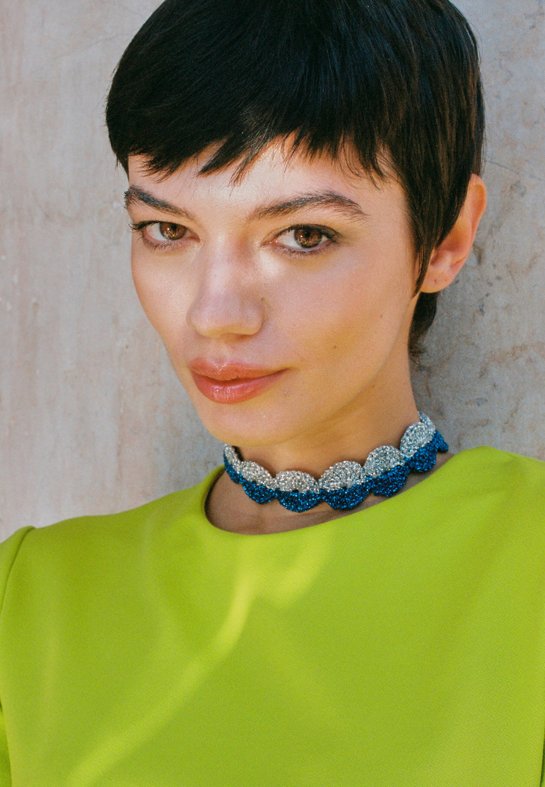 Choker Ball Savina Azul y Plata - Image 3