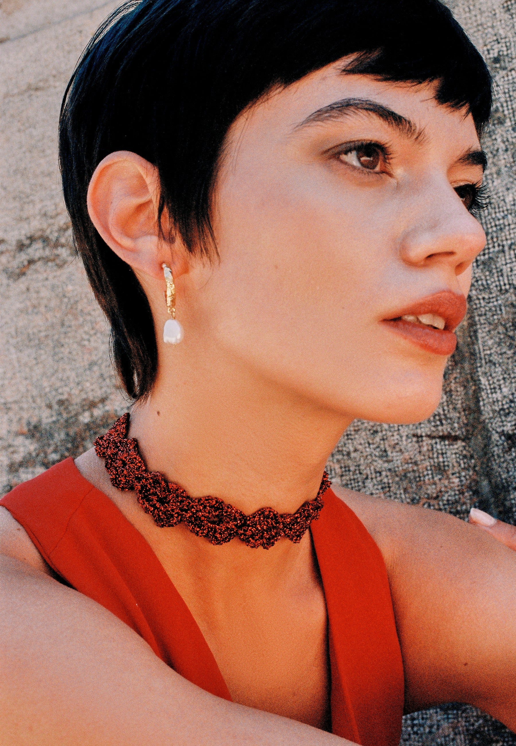 Choker Clover Gertrudis Rojo - Image 3