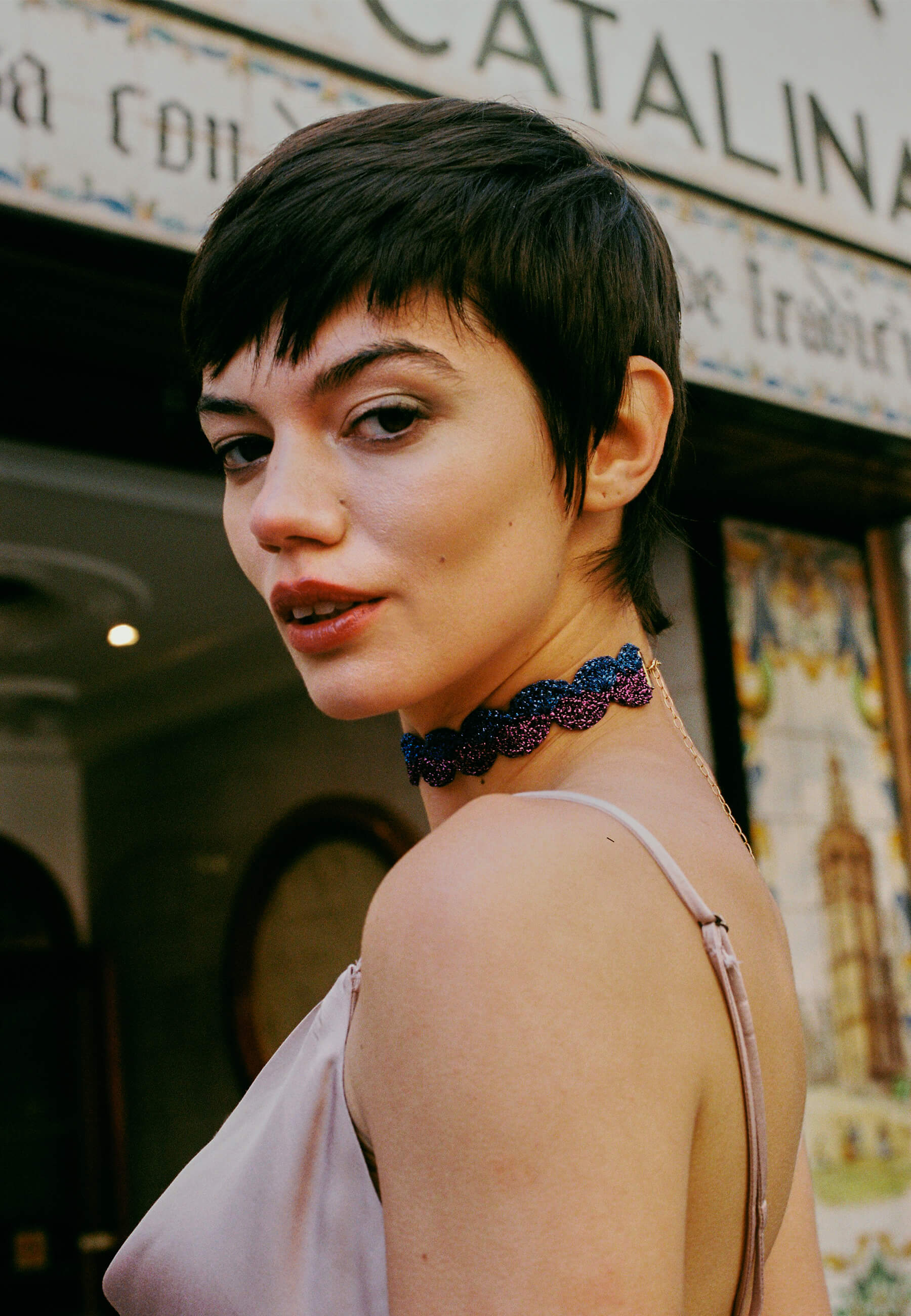 Choker Vibrant Deyá Morado y Azul - Image 4