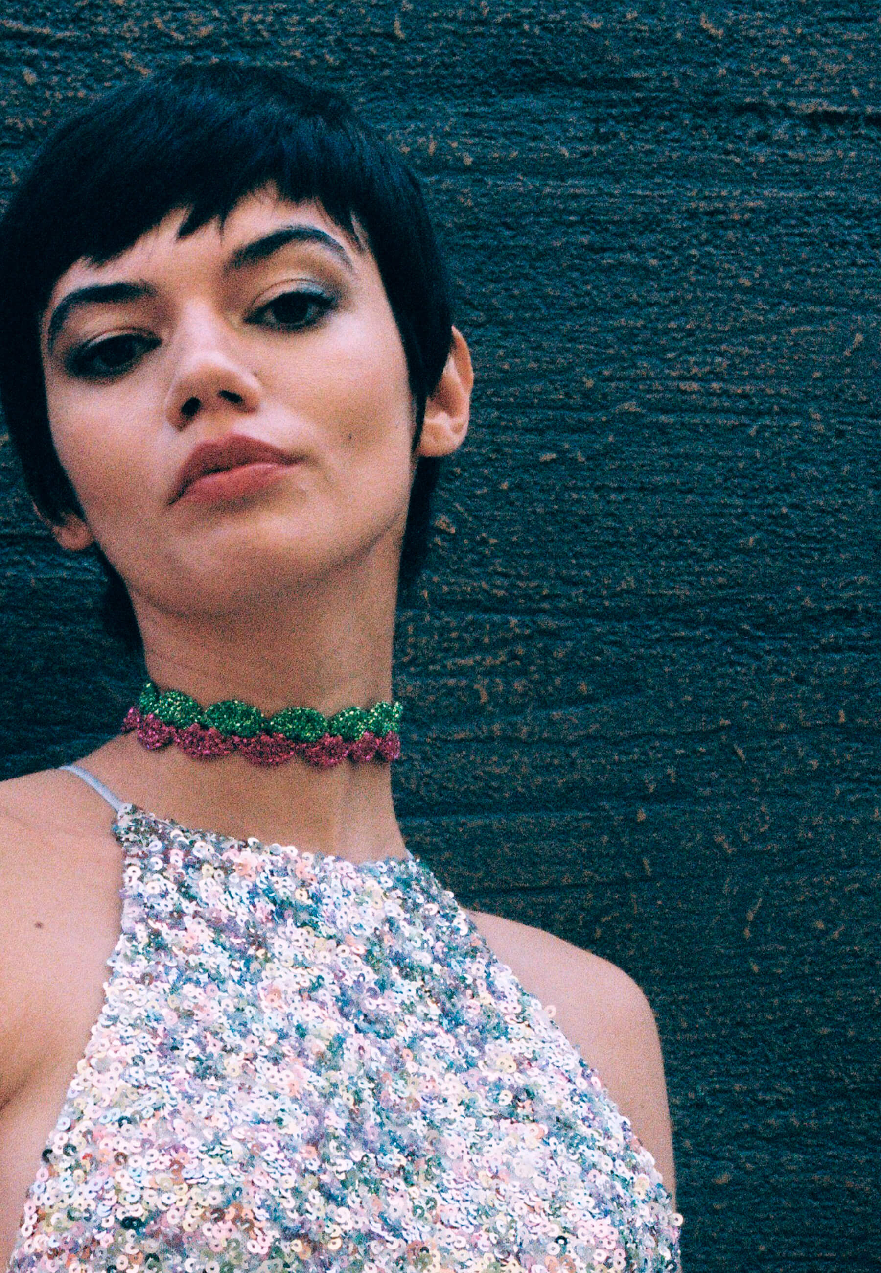 Choker Vibrant Deyá Verde y Fucsia - Image 3