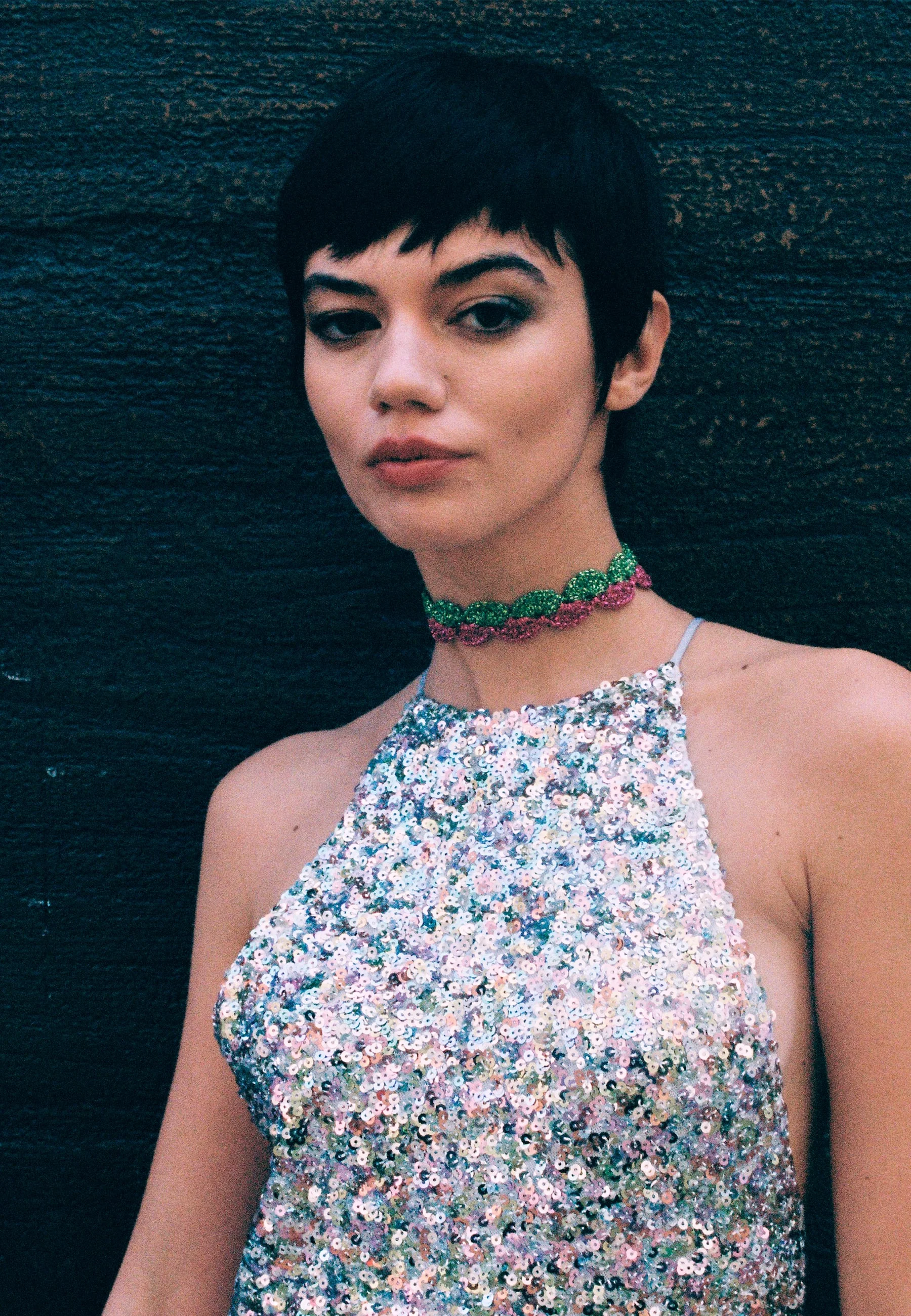 Choker Vibrant Deyá Verde y Fucsia - Image 4