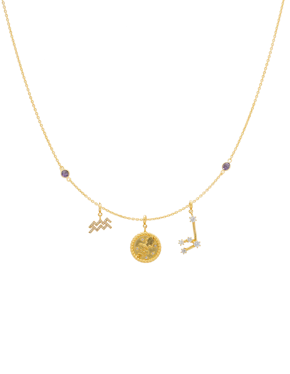 Collar Triple Zodiaco Acuario