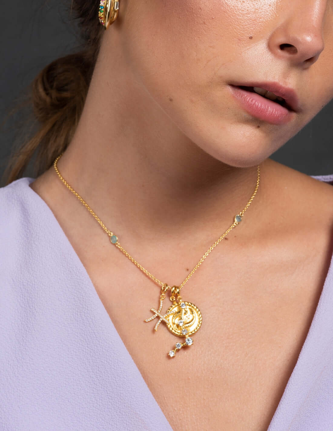 Collar Triple Zodiaco Piscis - Image 4
