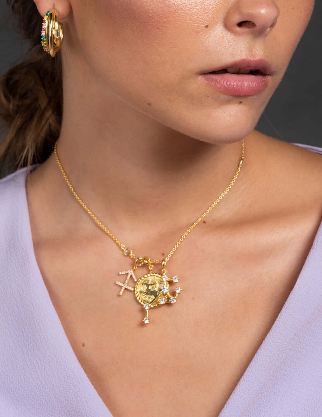 Collar Triple Zodiaco Sagitario - Image 3