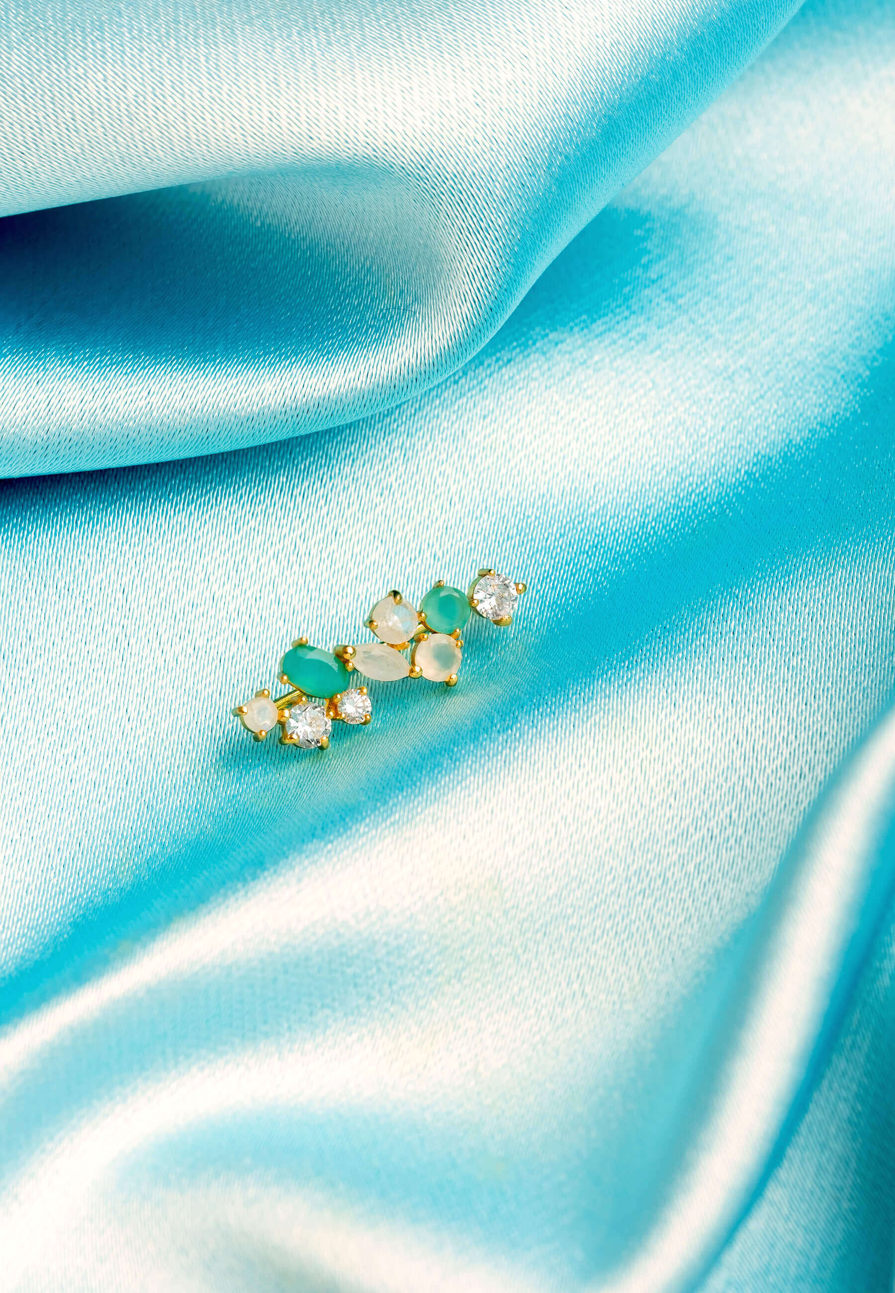 Pendientes Aine Blanco, Agua - Image 2