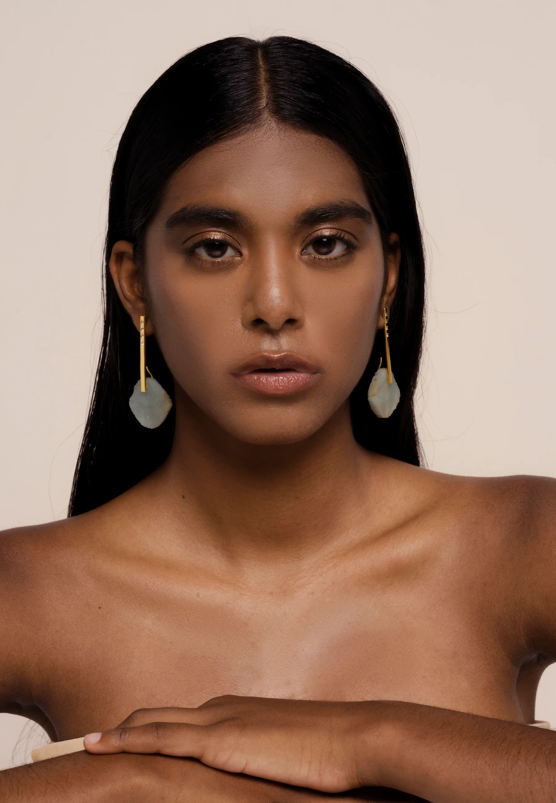 Pendientes Bindu Aguamarina - Image 4