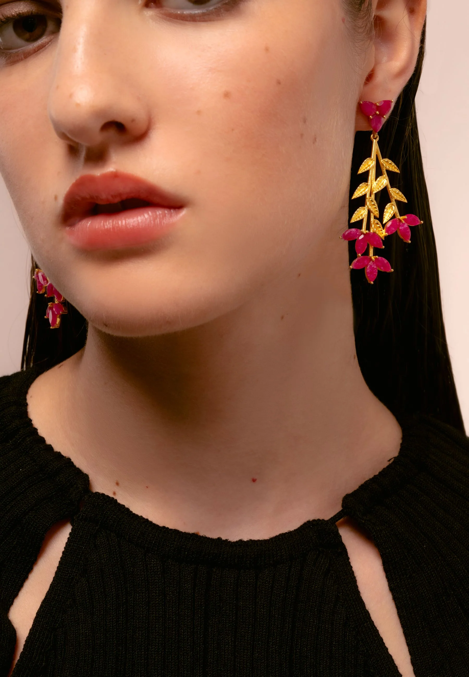 Pendientes Blume Burdeos - Image 3