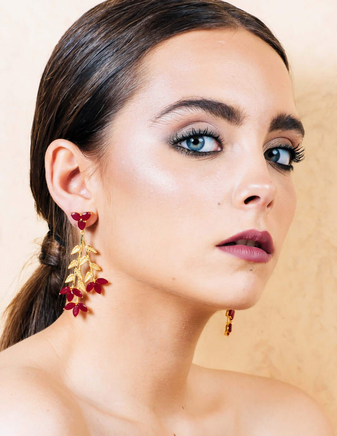 Pendientes Blume Burdeos - Image 5