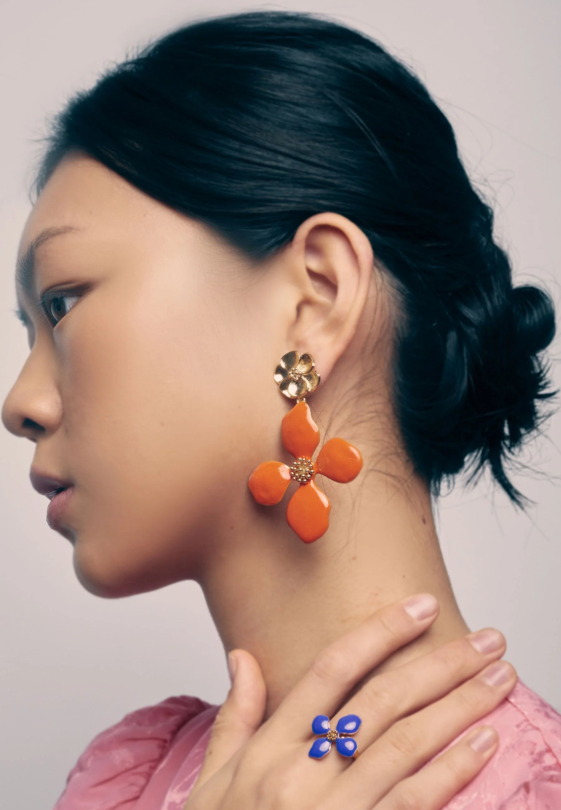 Pendientes Cassia Naranja - Image 5