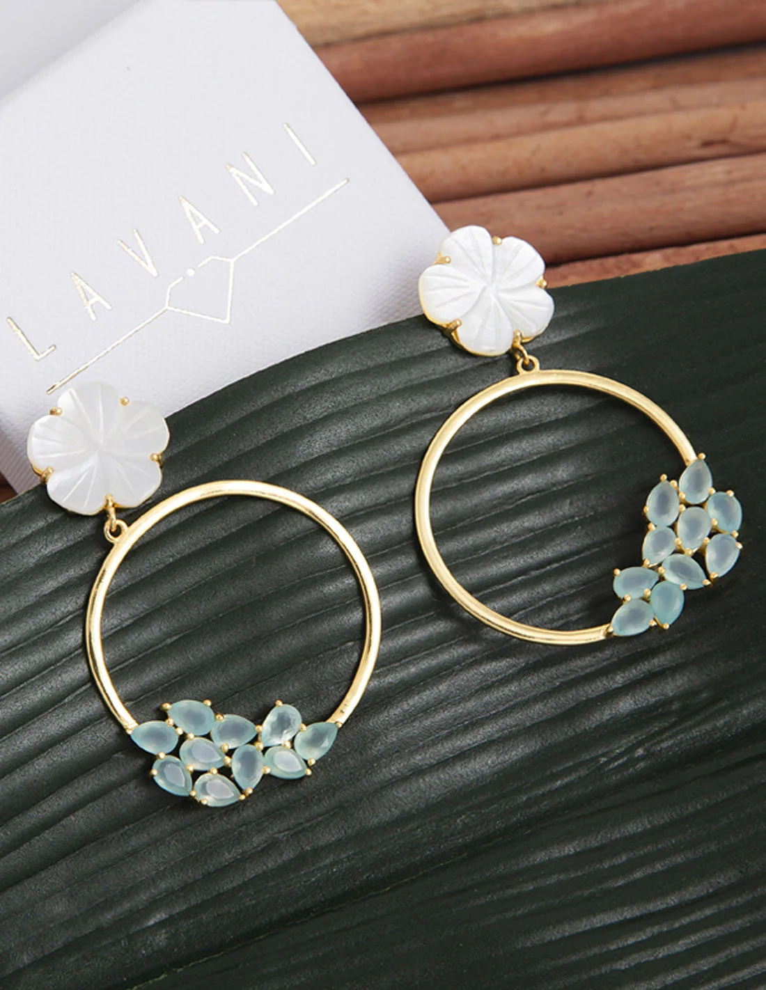 Pendientes Daisy Verde Agua - Image 4