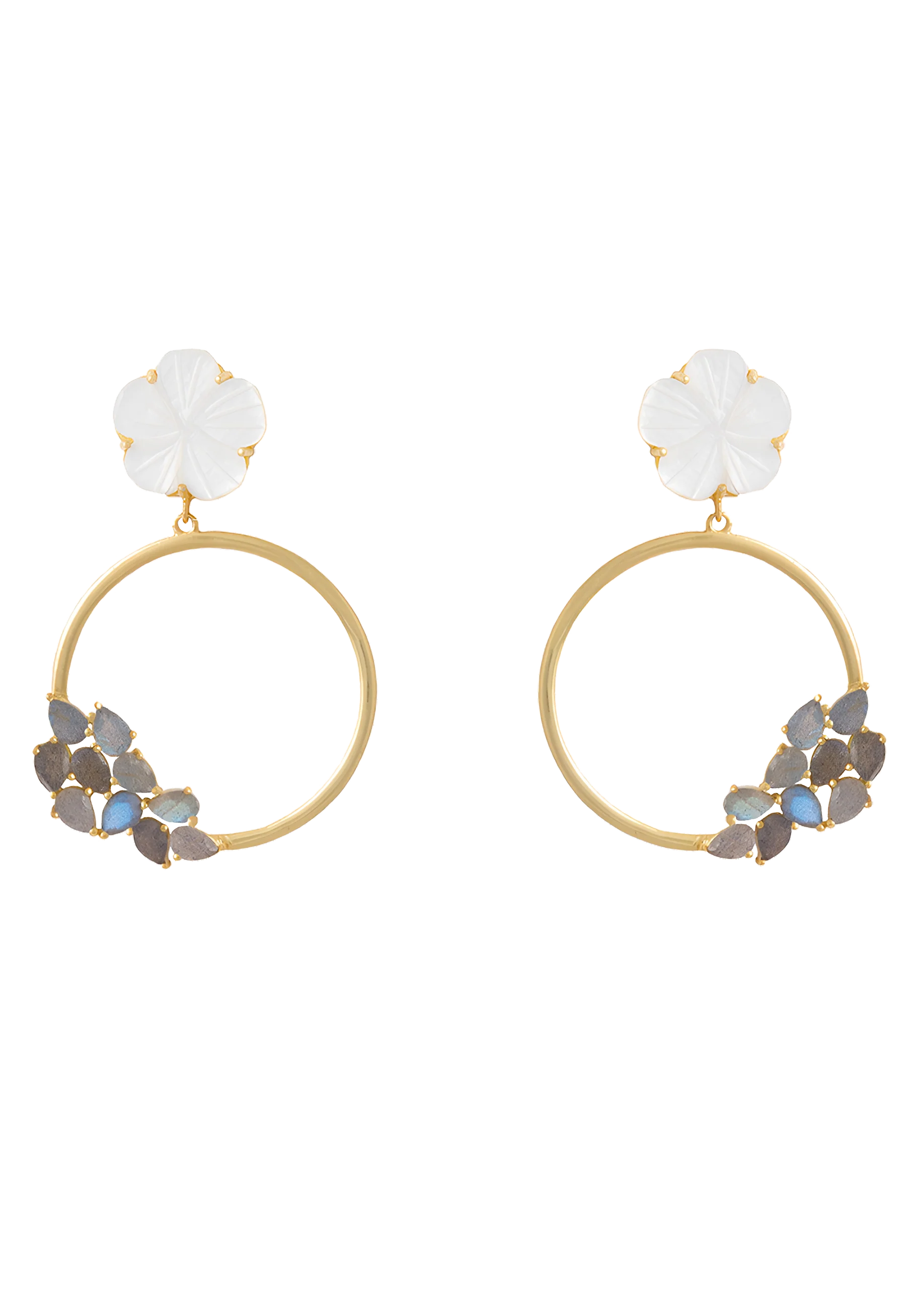 Pendientes Daisy Gris