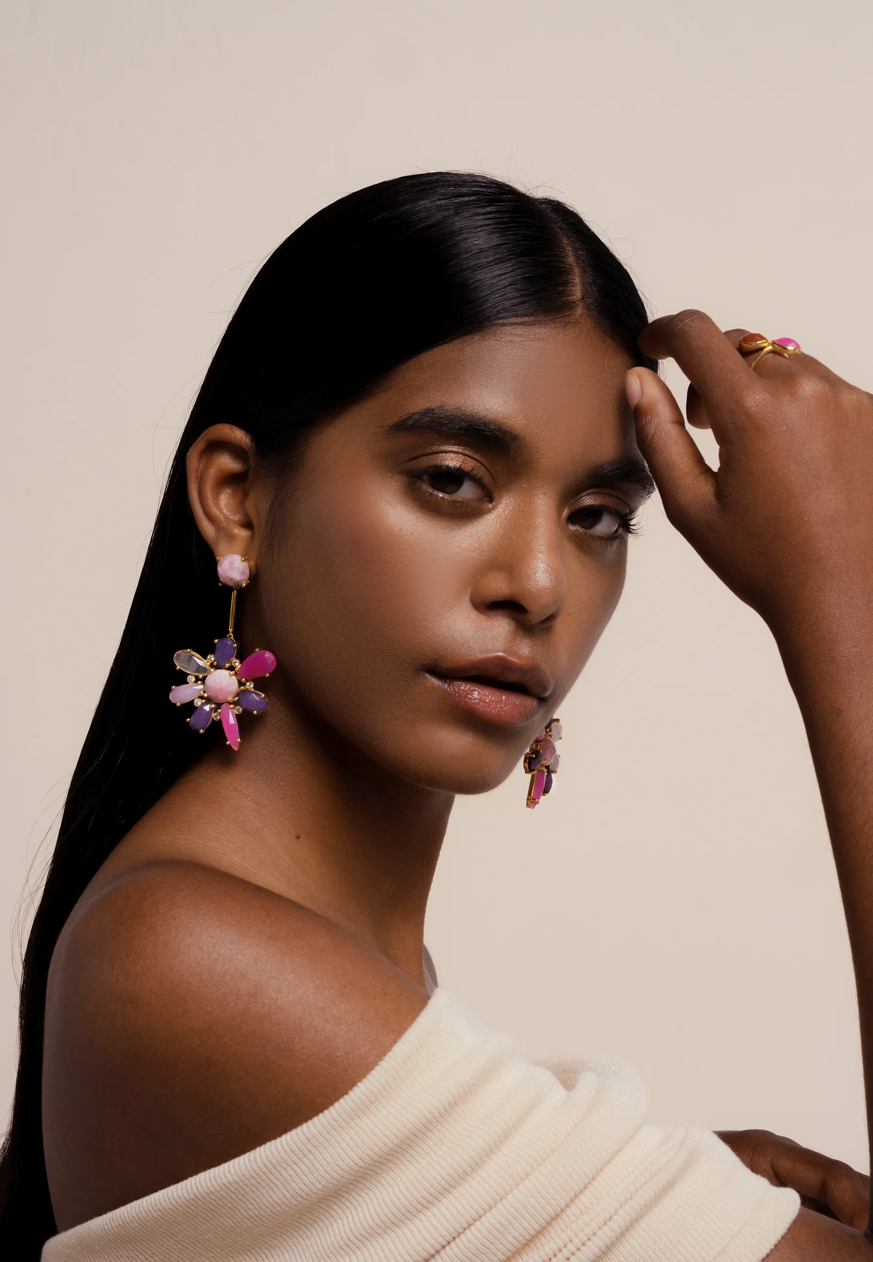 Pendientes Hibiscus Fucsia - Image 2