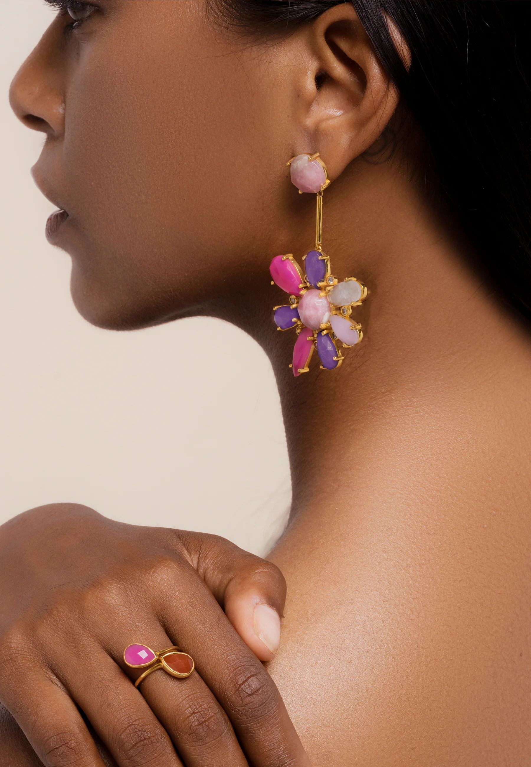 Pendientes Hibiscus Fucsia - Image 3