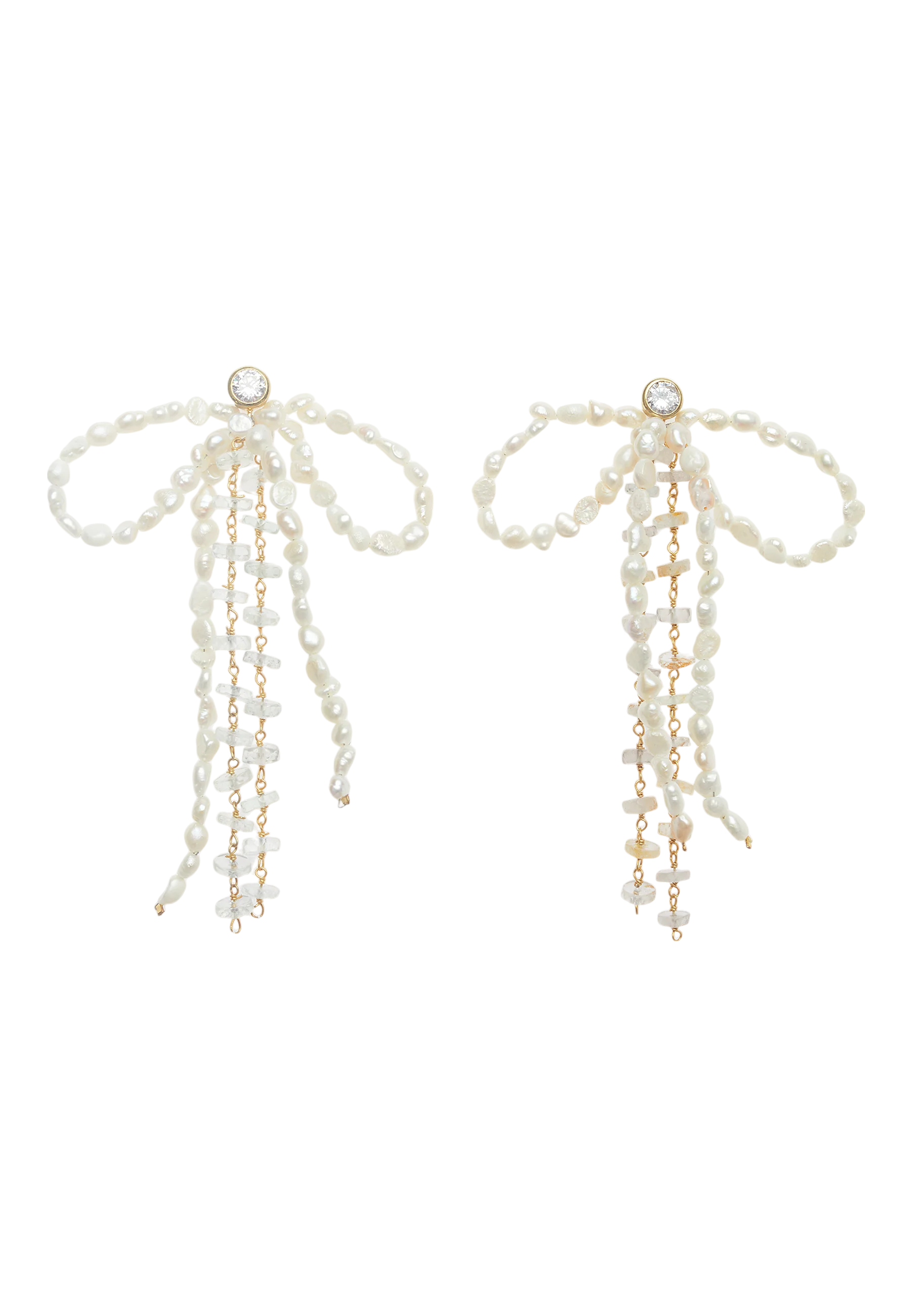 Pendientes Lazo Perlas Aurora