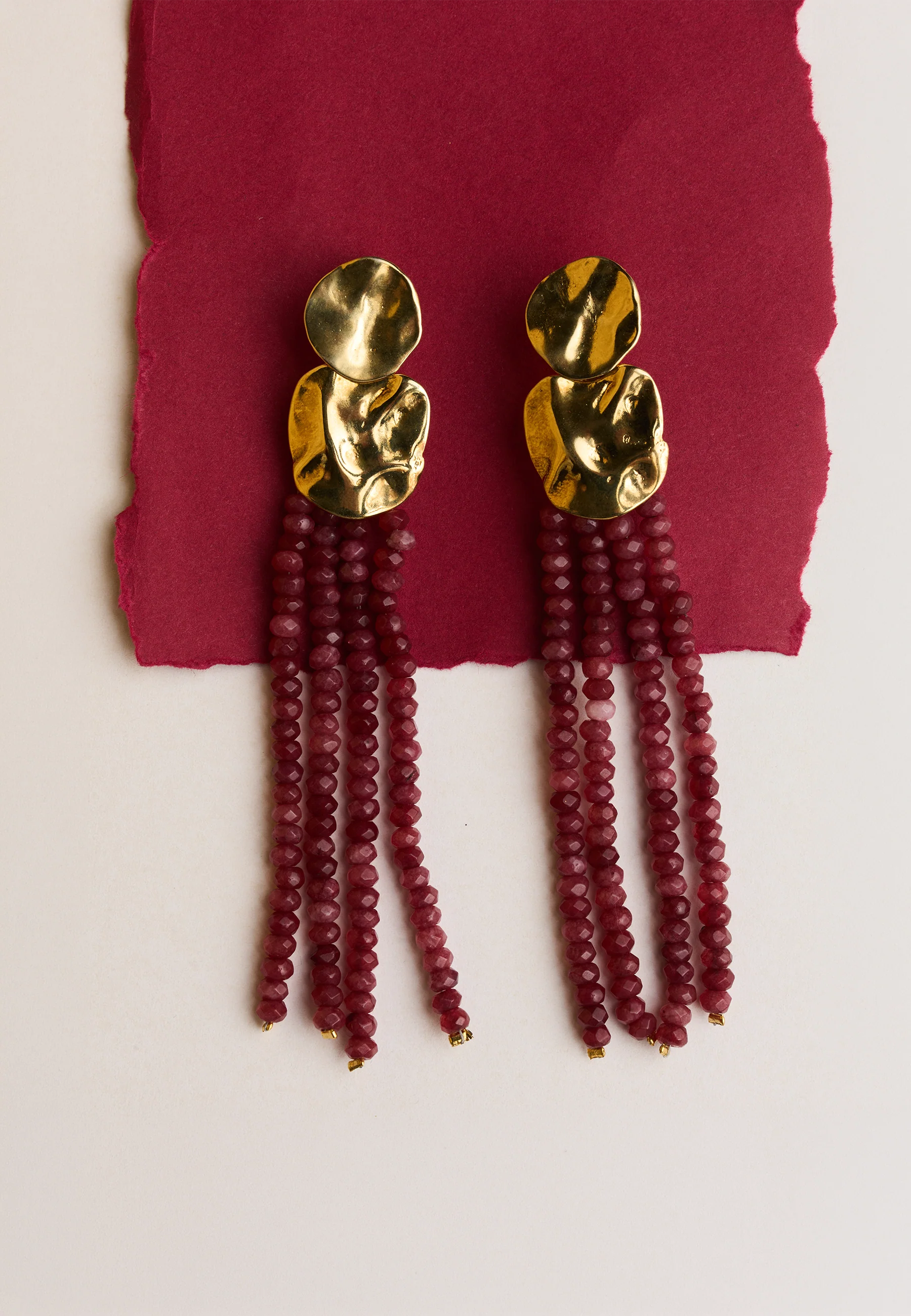 Pendientes Liliana Granate - Image 2