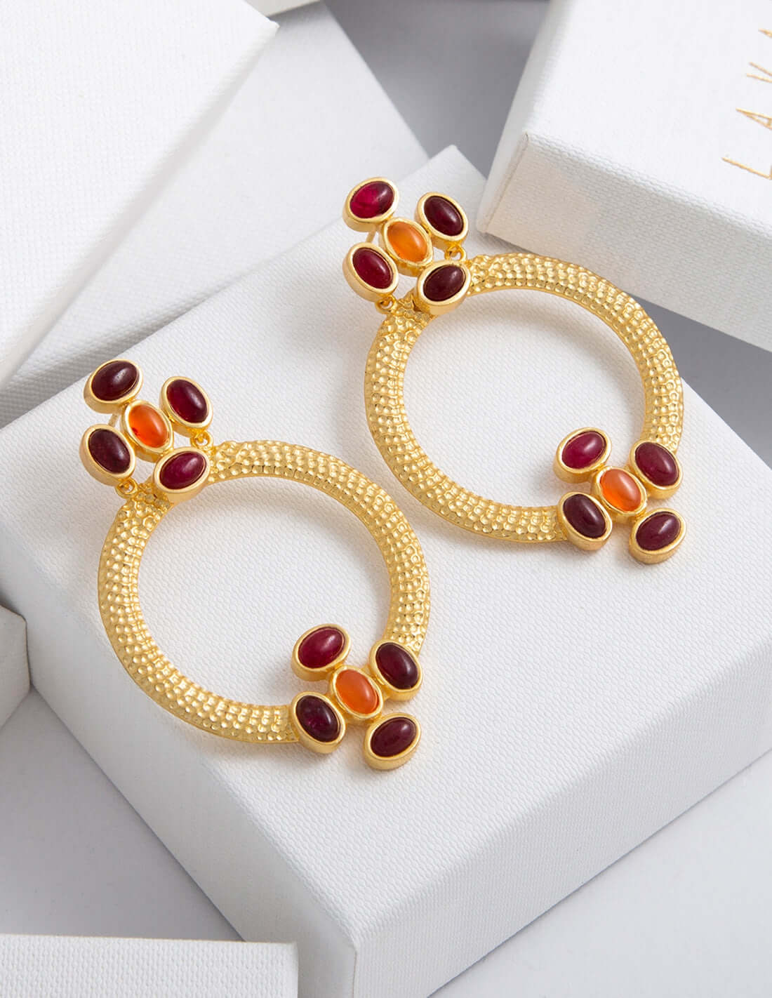 Pendientes Madison Rojo Naranja - Image 7