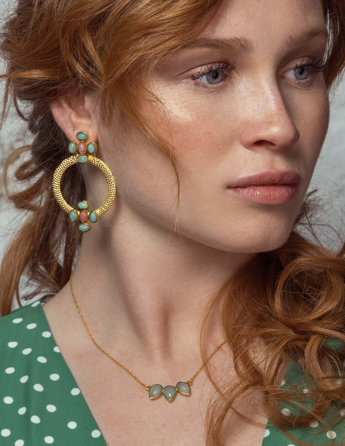 Pendientes Madison Verde Rosa - Image 5