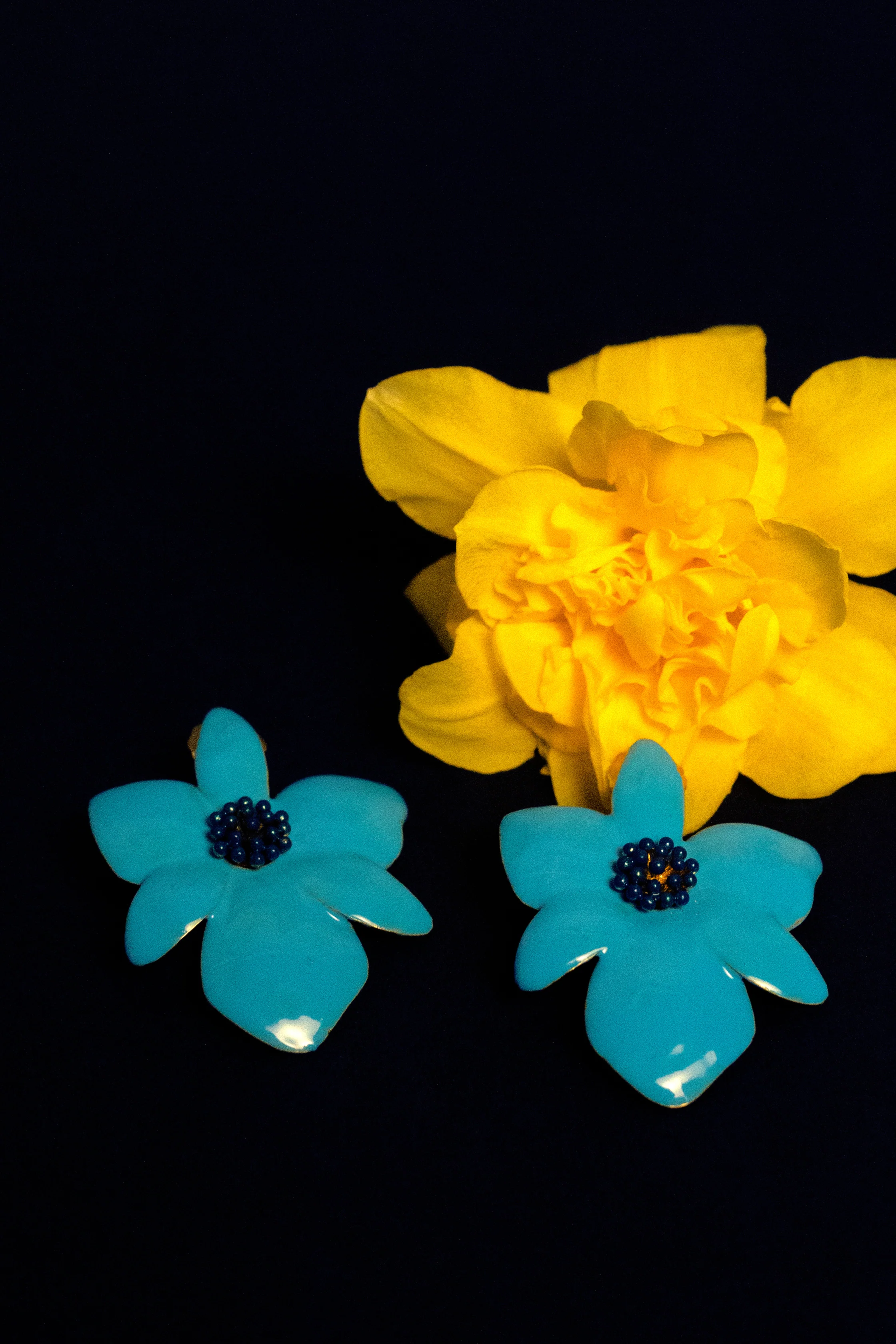 Pendientes Orchid Azul - Image 3