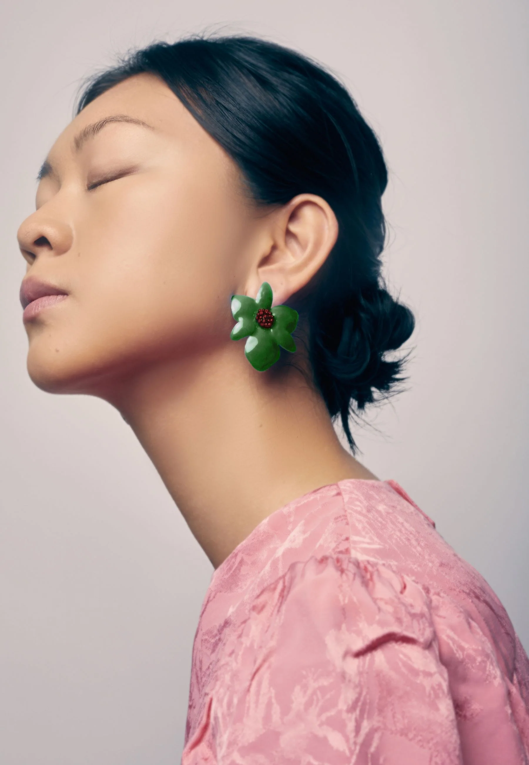Pendientes Orchid Verde - Image 2