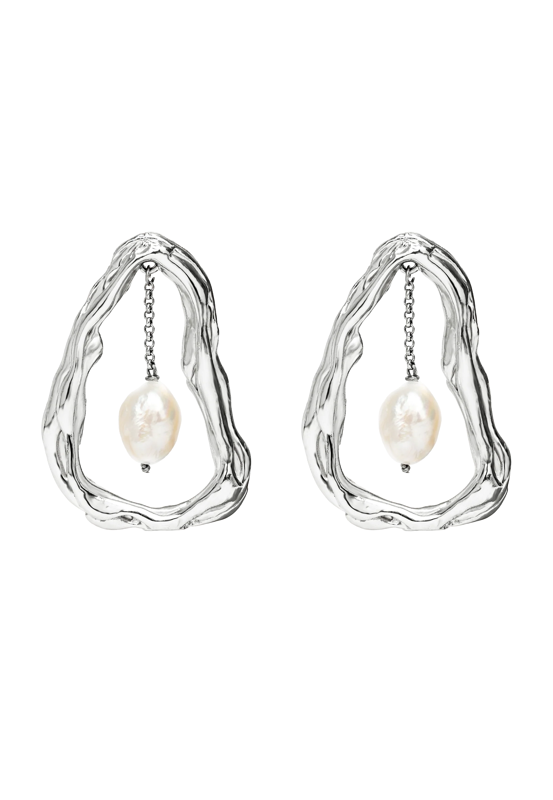 Pendientes Perlas Giselle Plata