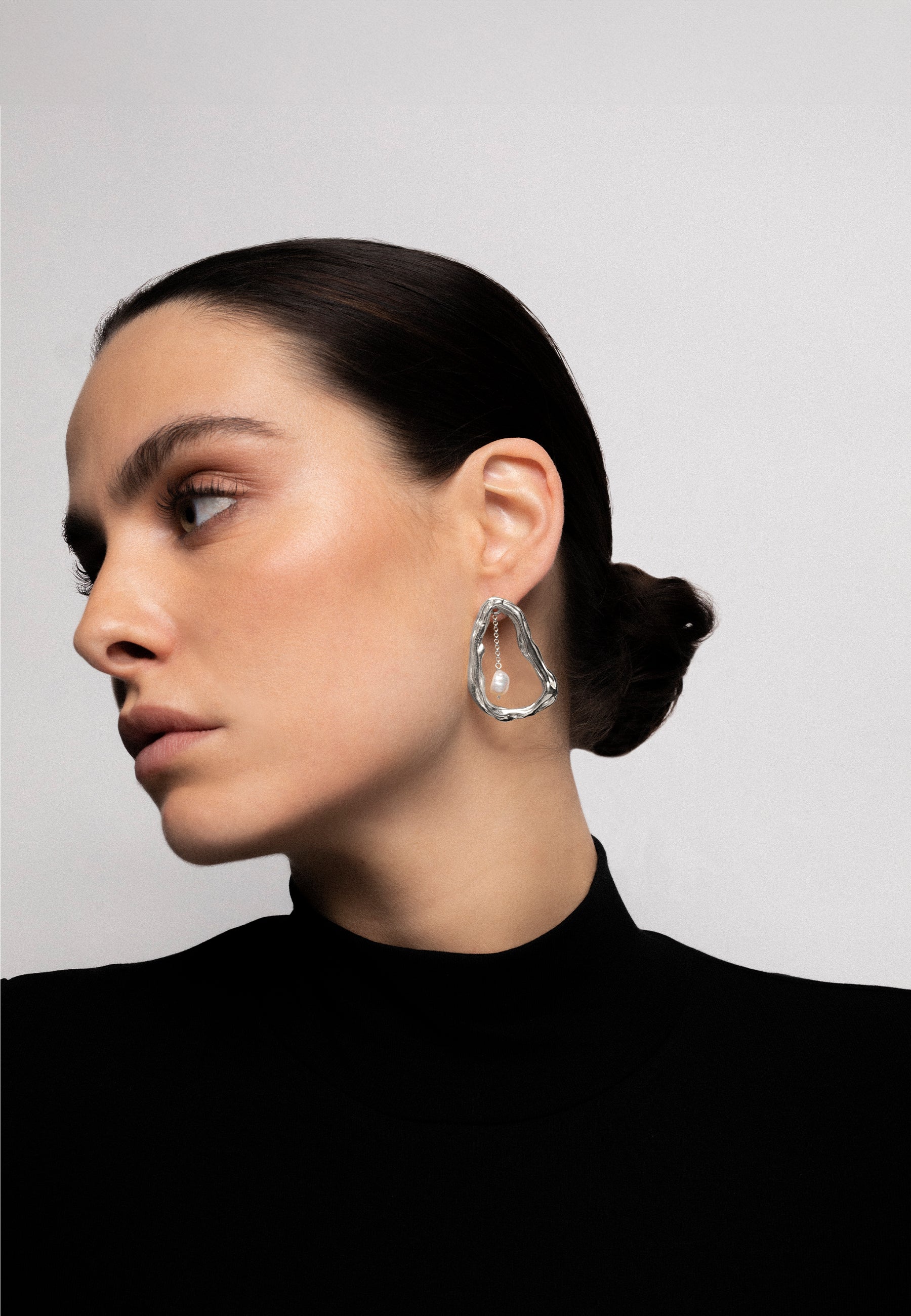 Pendientes Perlas Giselle Plata - Image 2