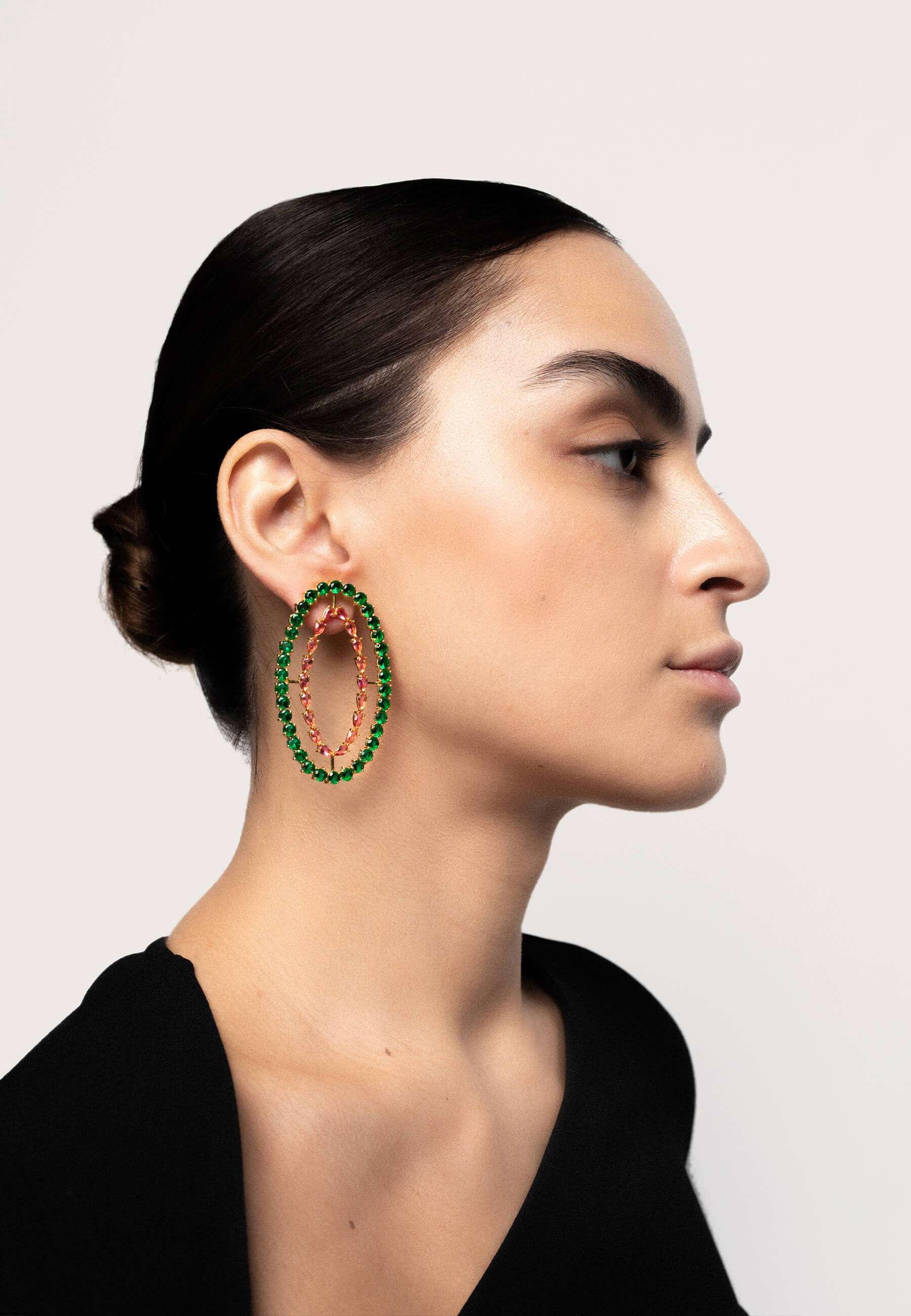 Pendientes Rivoli Fucsia y Verde - Image 2