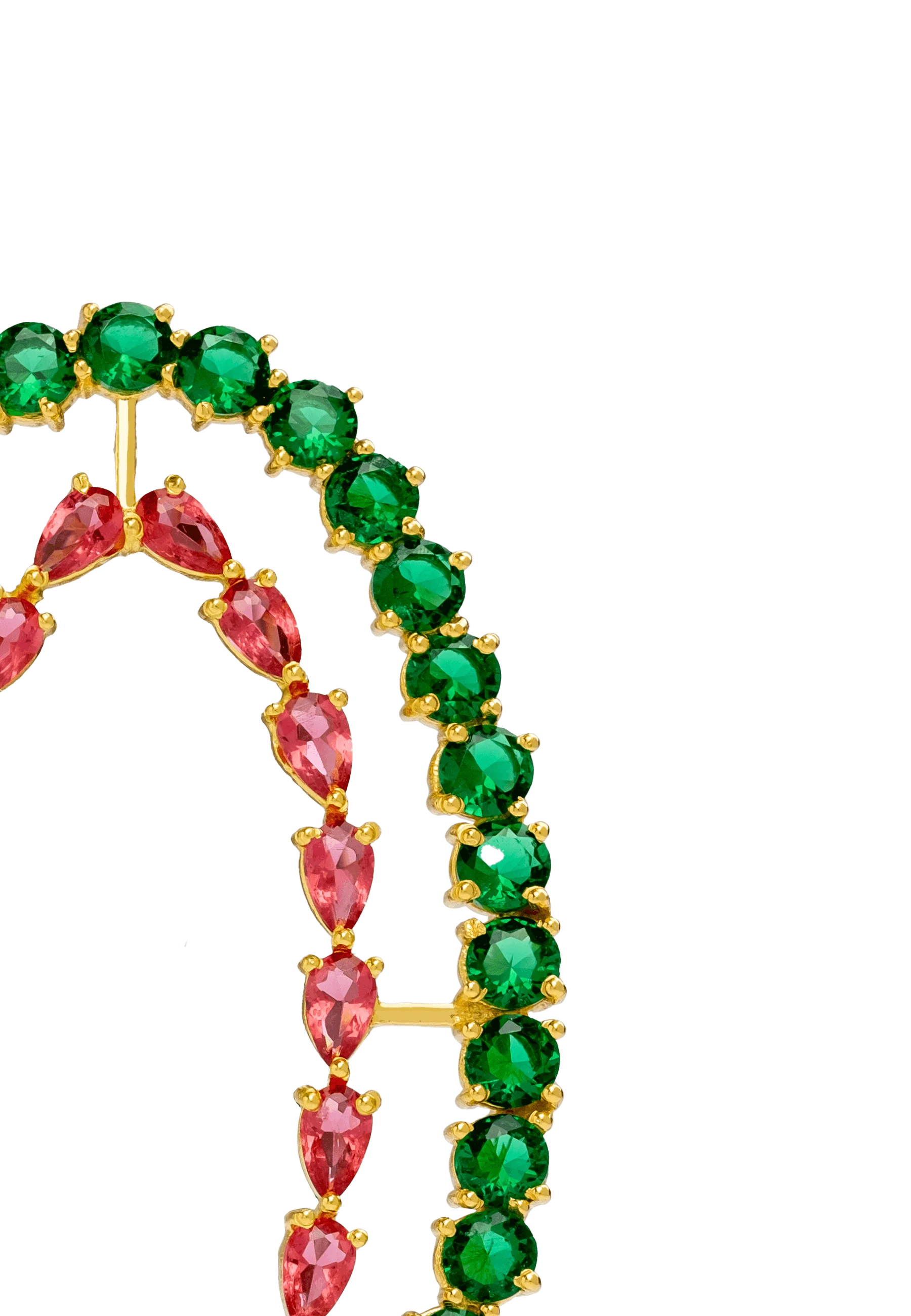 Pendientes Rivoli Fucsia y Verde - Image 4