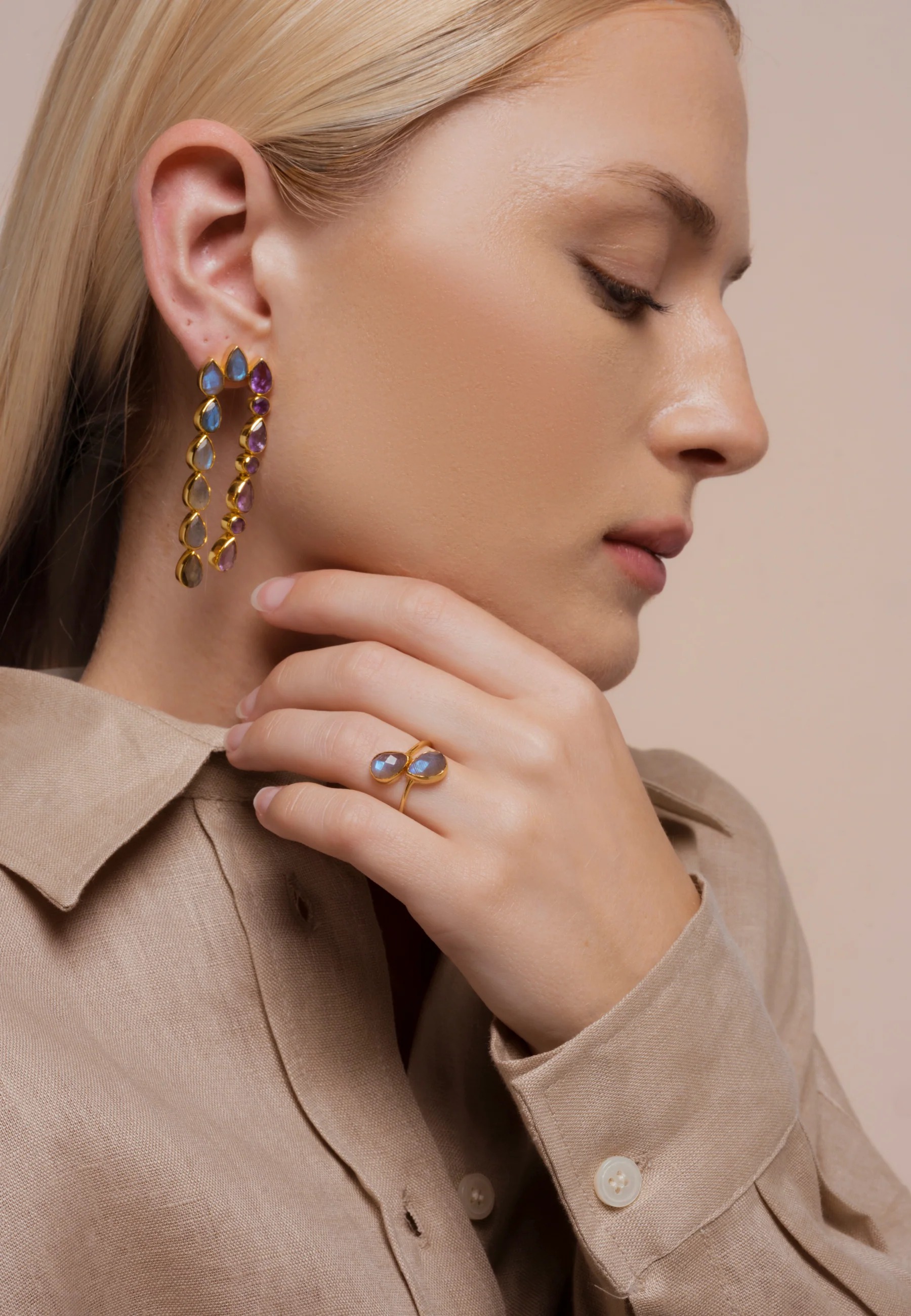 Pendientes Samsara Morado - Image 3
