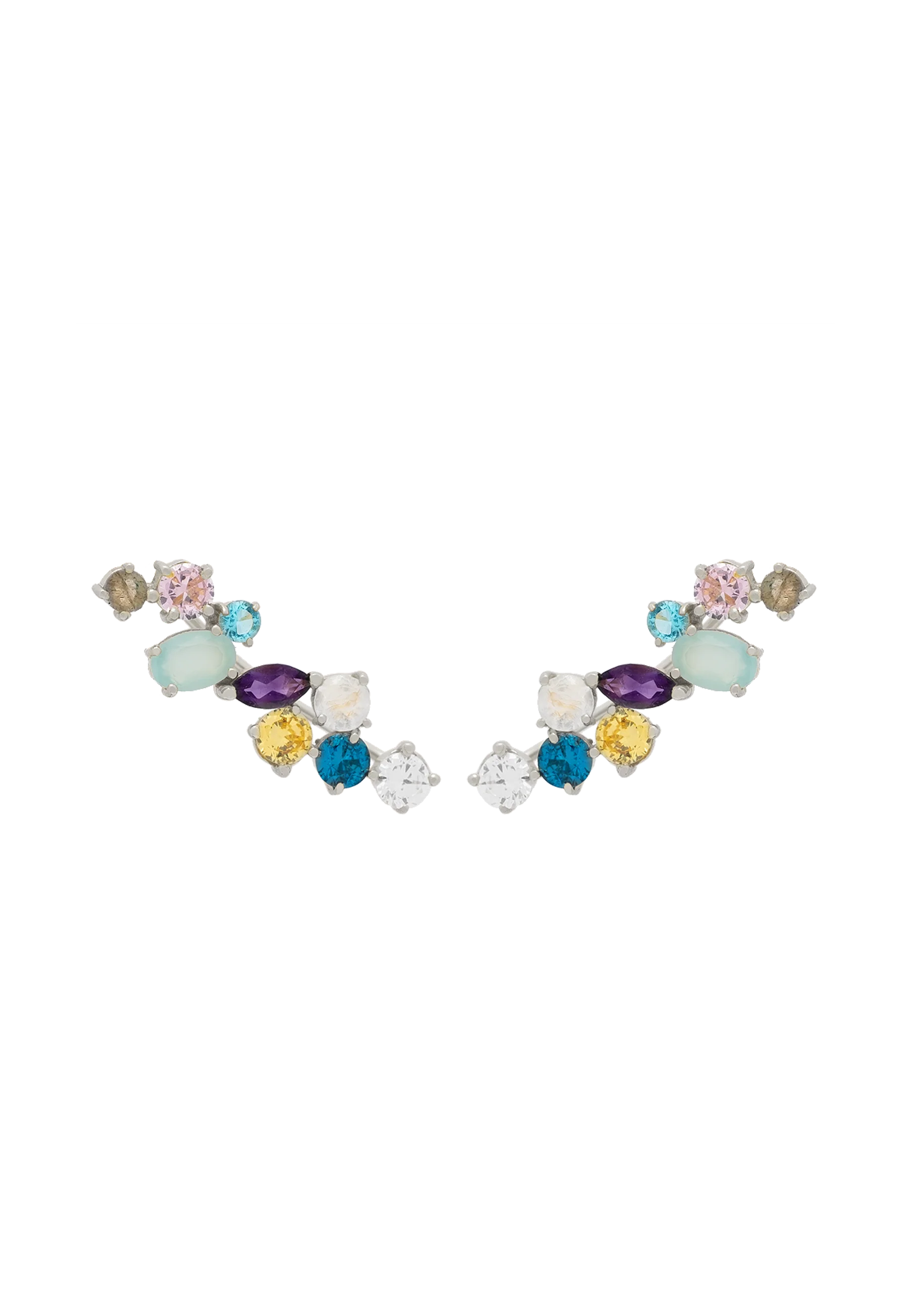 Pendientes Trepadores Plata Aine