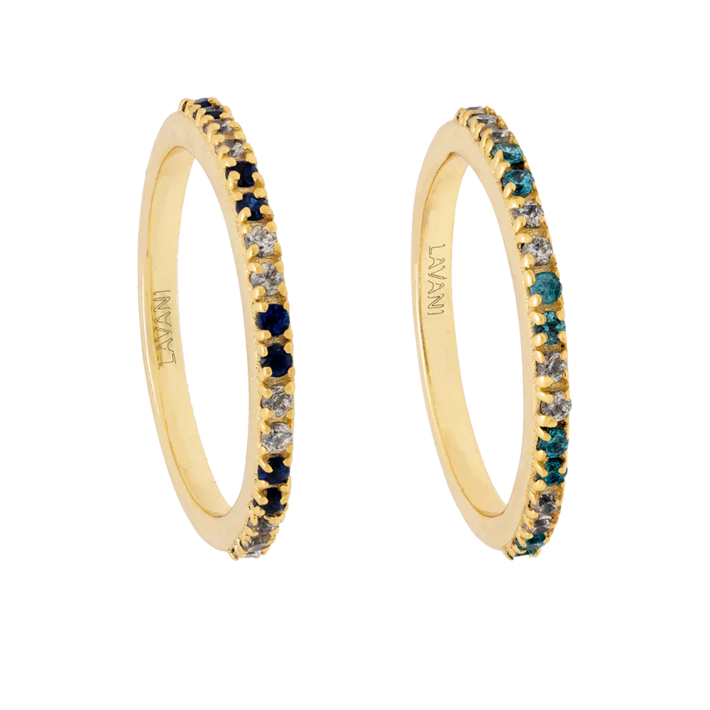Set Anillos Diya Azules